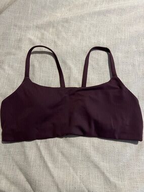 Lululemon - Deep Plum Ribbed WunderTrain Strappy Racer